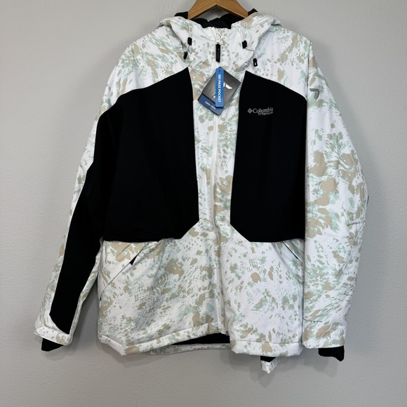 Columbia Titanium Highland Summit Jacket Womens 2XL Omni-Tech Ski Snow Coat Camo - Picture 1 of 16